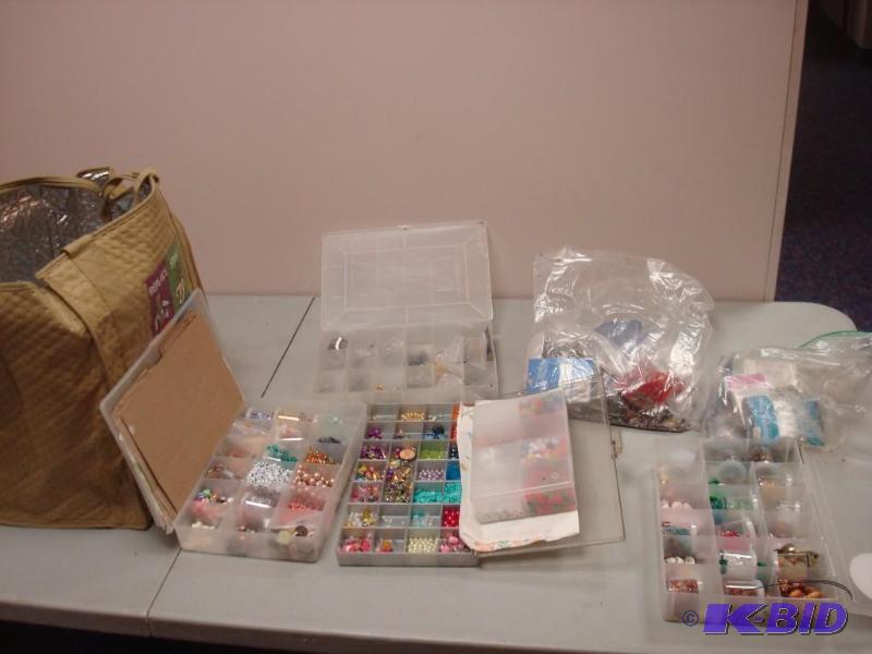 Large Lot Of Crafting Beads And Necklace Maki...