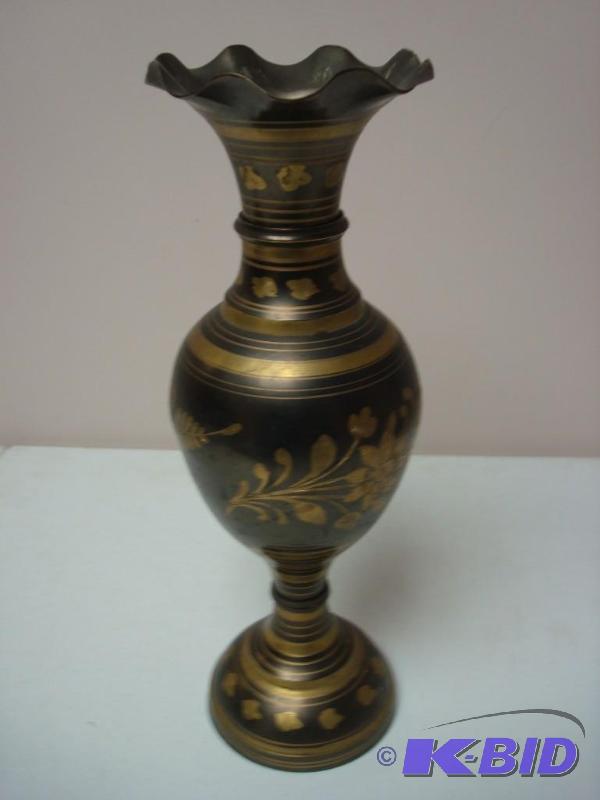 Metal Vase, About 14&quot Tall...