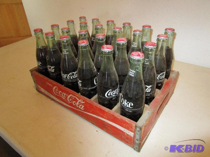 Vintage Coke Crate with Bottles