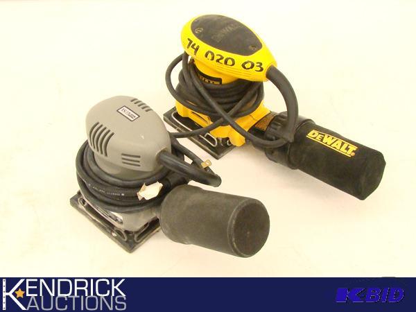 lot 72 image: Dewalt and Porter Cable Electric Palm Sanders