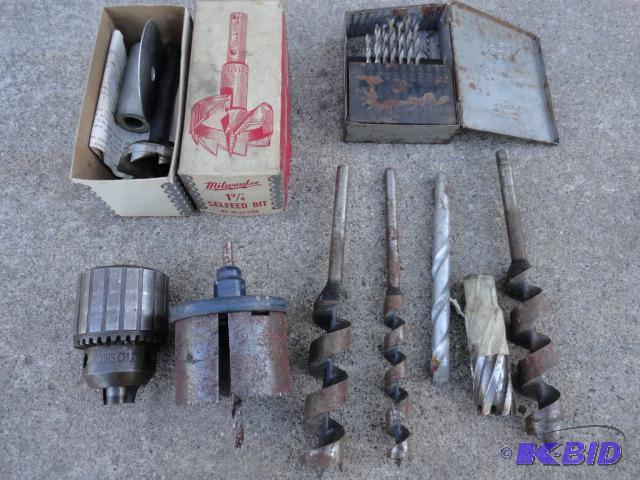 lot 105 image: Milwaukee 1 34" bit, Jocobs chuck and d...