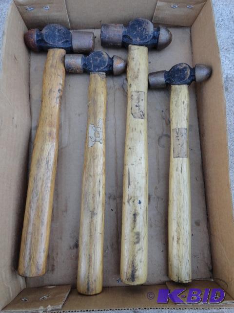 lot 113 image: 4pc ball pein hammer set...