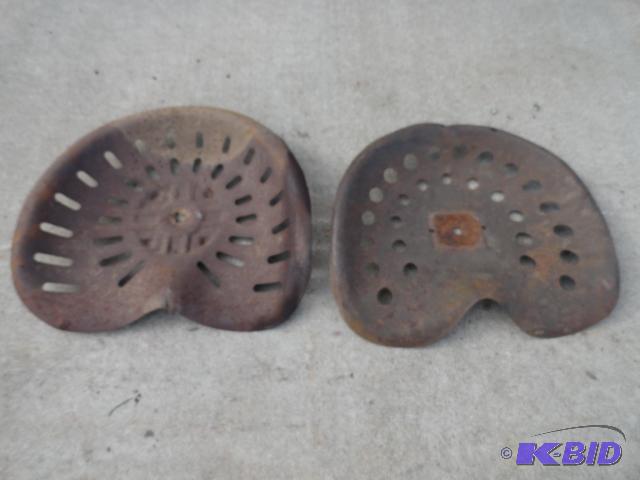 lot 14 image: Pair of unmarked tractor seats...