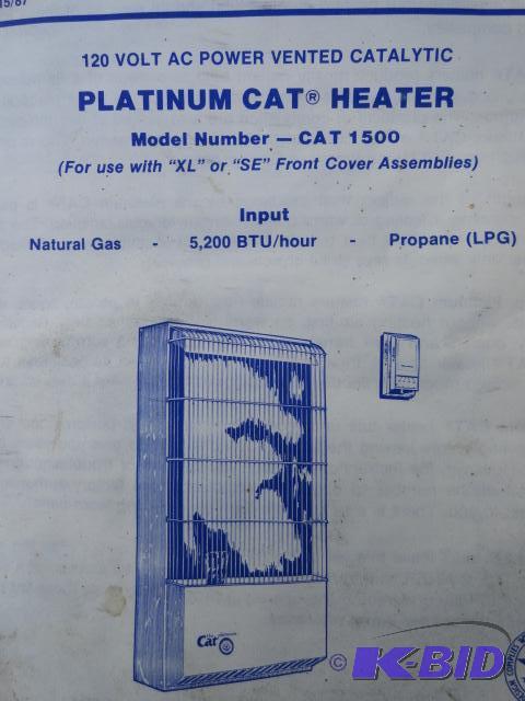 The CAT Platinum wall heater, Model CAT 1500,... | Tools, Sporting,  Collectibles, Woodworking, Yard and Garden | K-BID