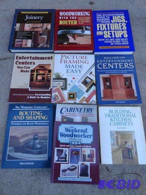 lot 89 image: Variety of woodworking books Joinery, Router...