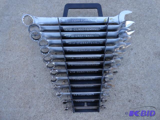 lot 97 image: Craftsman 13pc wrench set 14"-1"...