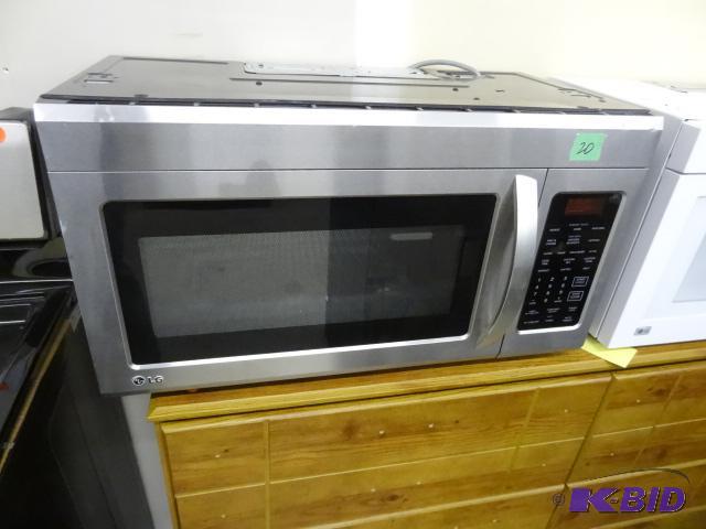 lot 20 image: LG LNV1813ST 1.8 cu. ft. Over the Range Micro...