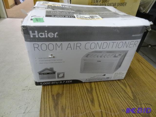 lot 22 image: Haier room air conditioner. 5000 BTU. HWF05XC...