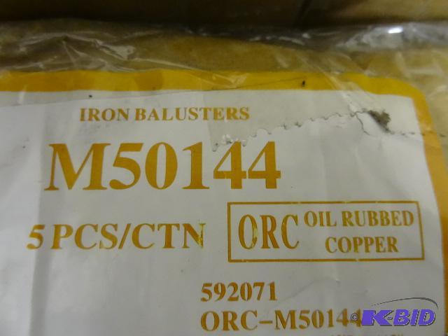 lot 50 image: Iron ballisters. M50144. Qty 5. Oil rubbed co...