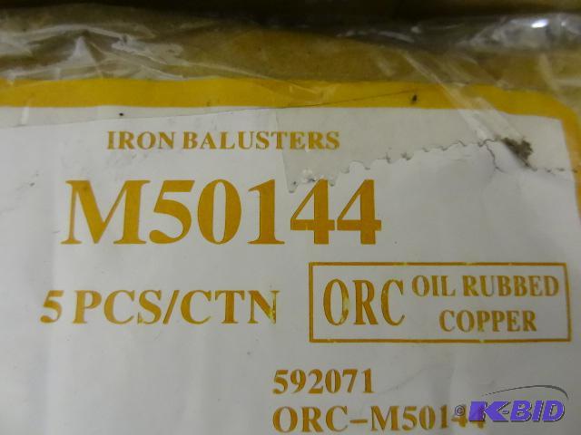 lot 51 image: Iron ballisters. M50144. Qty 5. Oil rubbed co...