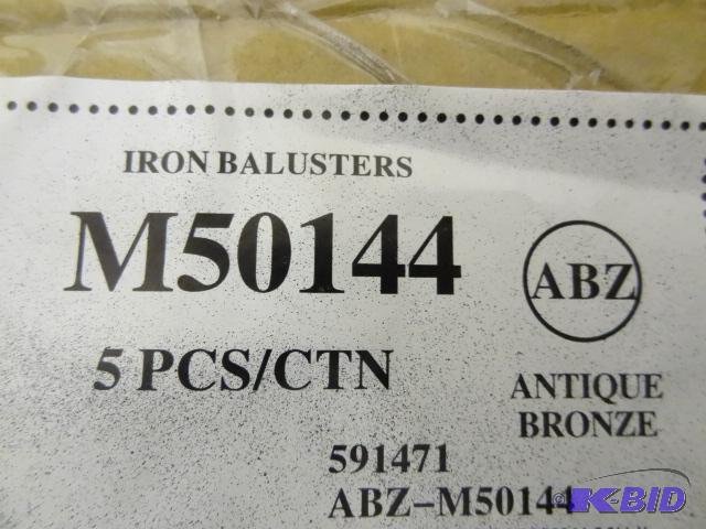 lot 53 image: Iron Ballisters. M50144. Qty 5. Antique bronz...