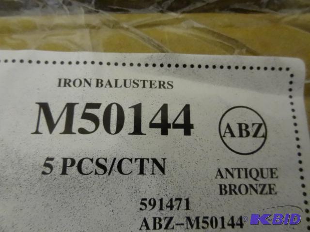 lot 54 image: Iron Ballisters. M50144. Qty 5. Antique bronz...