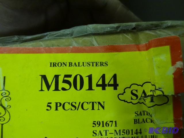 lot 56 image: Iron Ballisters. M50144. Qty 5. Satin Black...