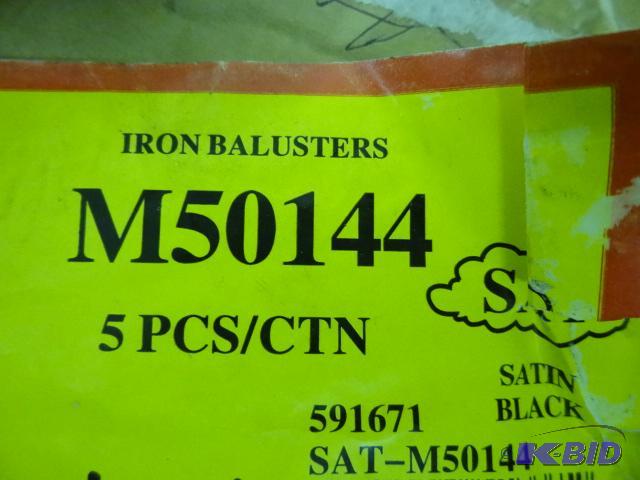 lot 57 image: Iron Ballisters. M50144. Qty 5. Satin black...
