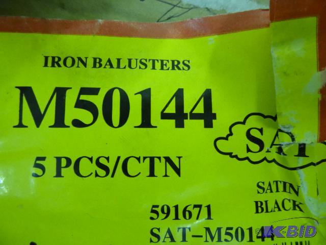 lot 58 image: Iron Ballisters. M50144. Qty 5. Satin black...