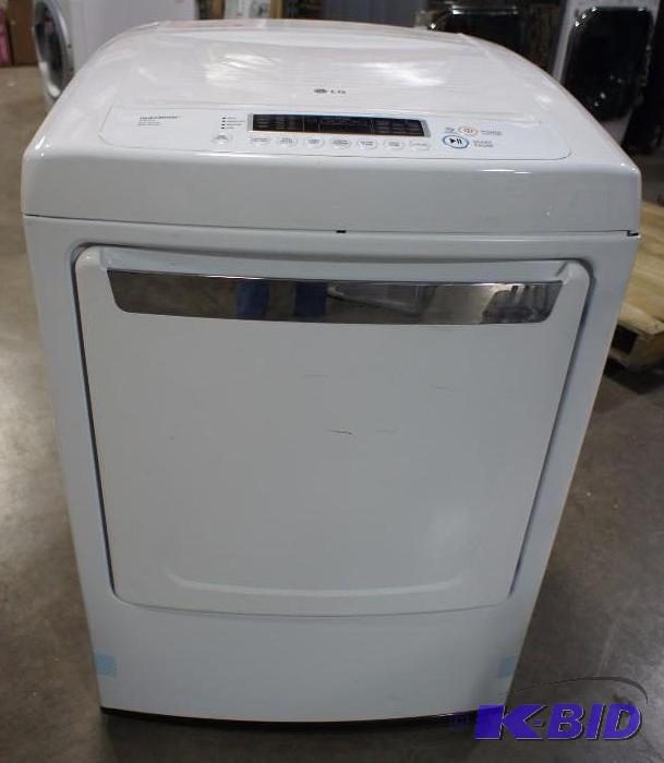 lot 10 image: New LG Dryer - Model # (DLE1101W) - MSRP $579...