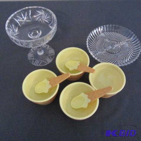 Fancy Glass & Ice Cream Dishes