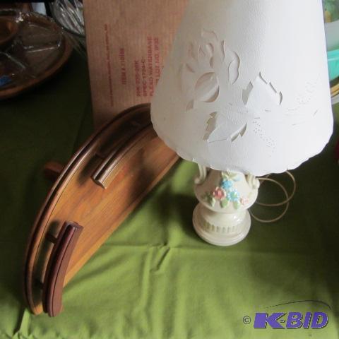 Vintage Dresser Lamp, Shelf