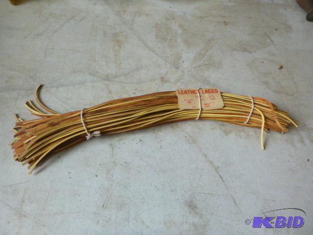 Lot of Leather Shoelaces 15&quot...