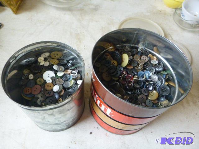 Two Cans of Miscellaneous Buttons...