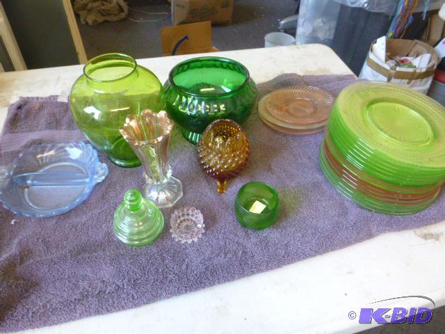 Miscellaneous Colored Glass Items...