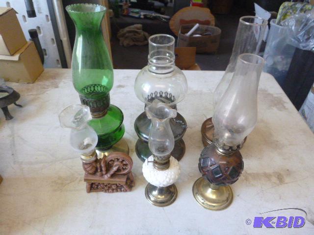 Six Oil Lamps Some vintage....