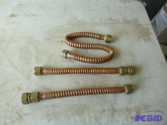 Three 34&quot Copper Water Lines...