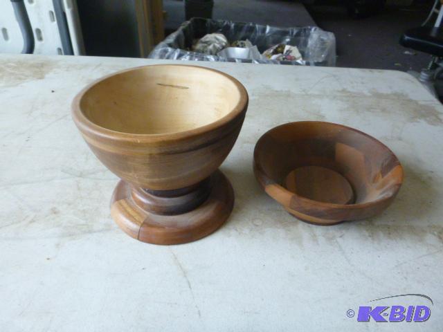 Two Wood Nut Bowls...