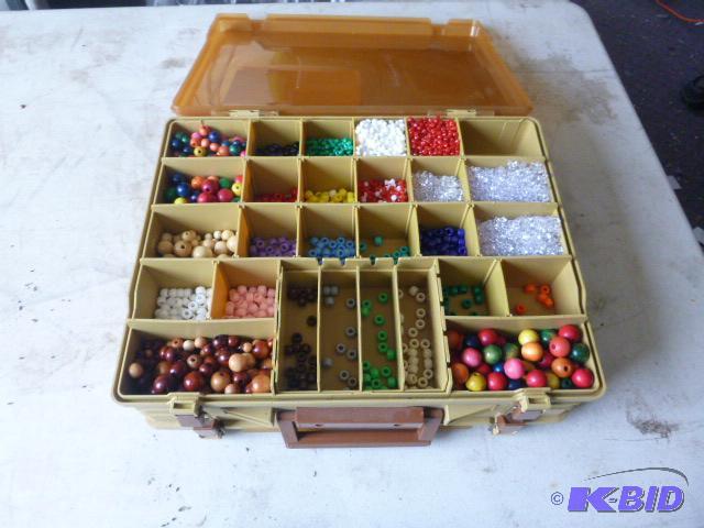 Plano Magnum Tackle Box With craft beads....