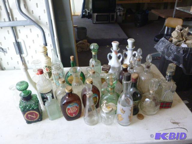 Miscellaneous Glass Decanters and Bottles...