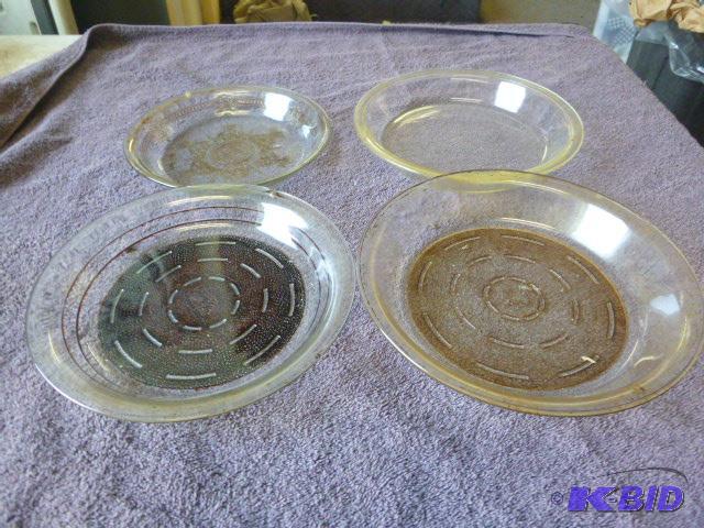 Four Glass Pie Plates...