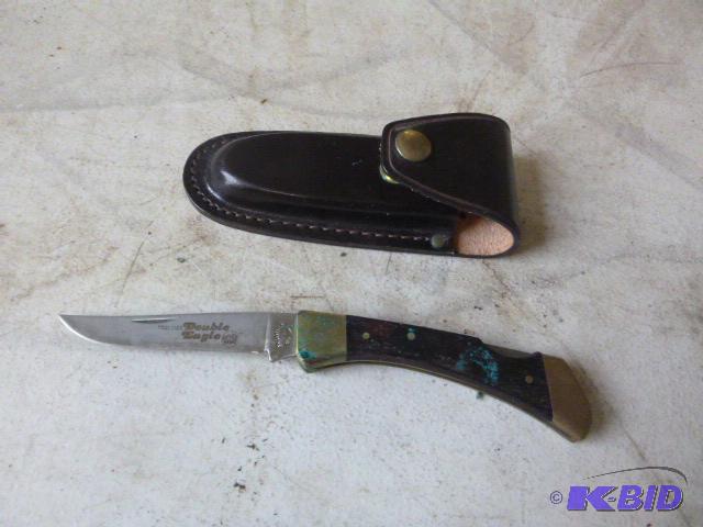 Frontier Double Eagle Lock Blade Knife with S...