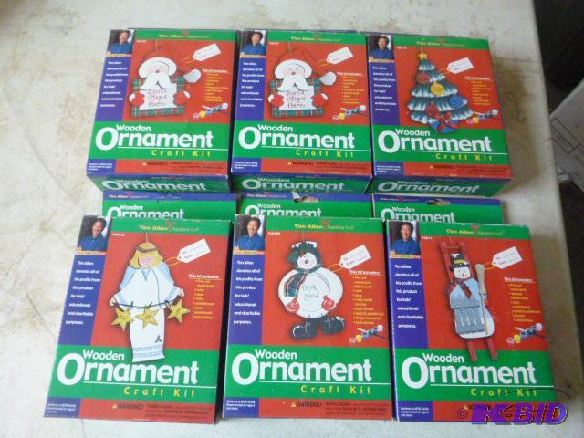 Six Wooden Ornament Craft Kits...