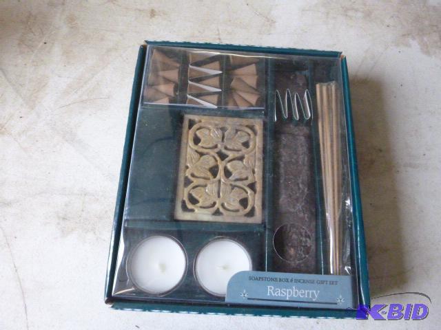 Soapstone Box &amp Incense Gift Set Raspberr...