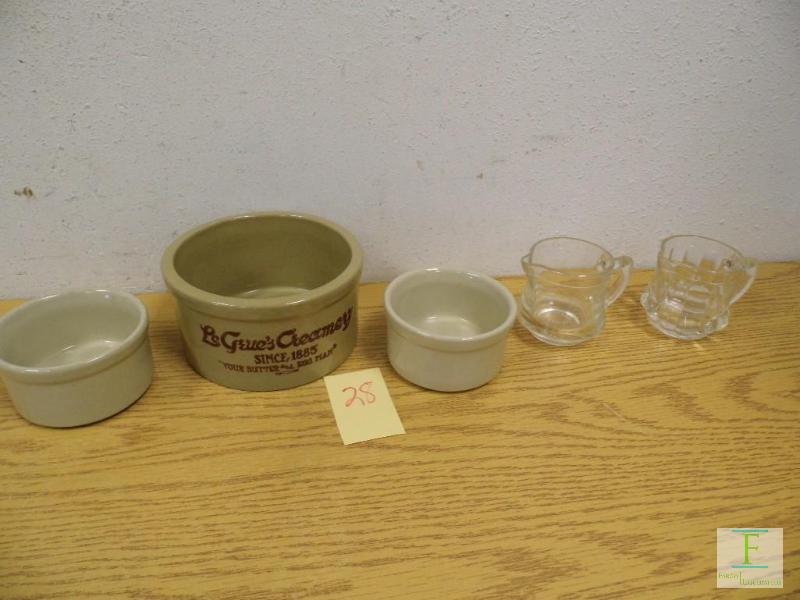 3 Crocks & Cereal Creamers