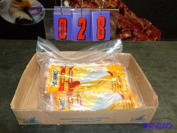 lot 28 image: Flat of hand and foot warmers. As shown. Term...