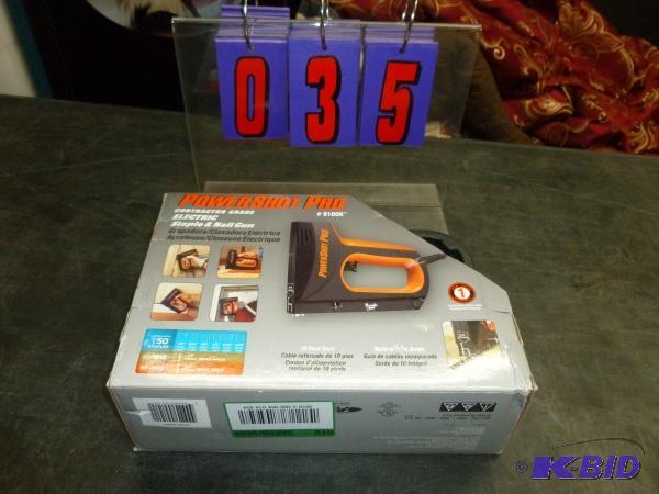 lot 35 image: Powershot staplernailer combo. In case. Appe...