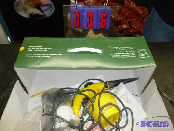 lot 36 image: Eureka big shot steam cleaner. Appears to be ...