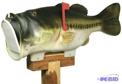 lot 13 image: Bass Fish Mail Box