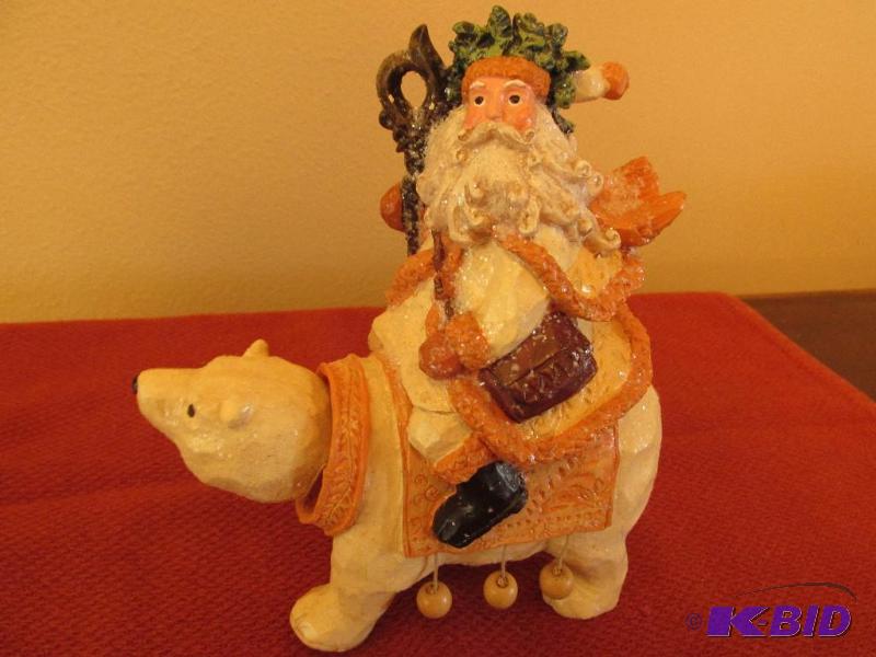 lot 124 image: Santa on a Bobble Head Polar Bear