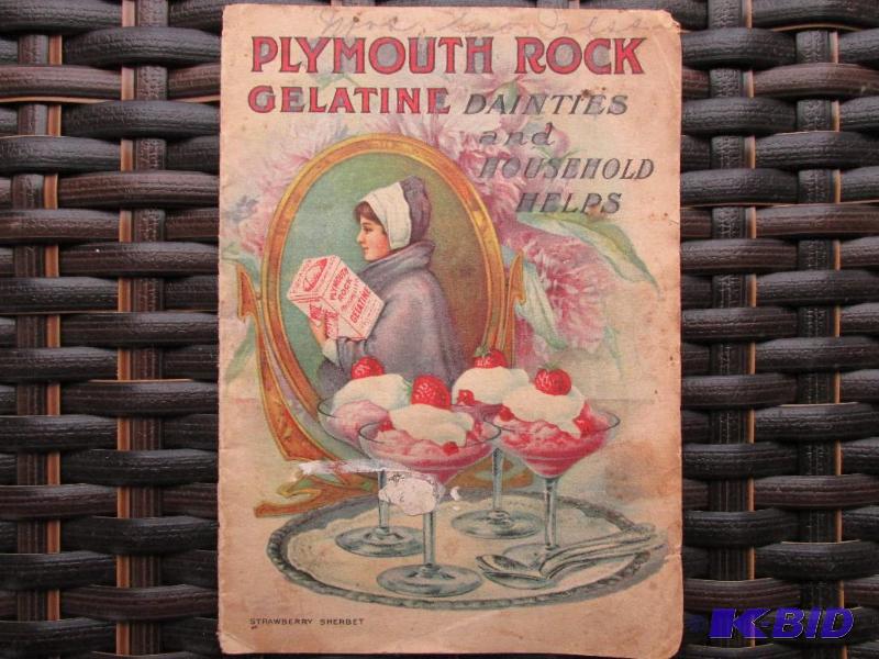 lot 144 image: Plymouth Rock Gelatine Recipes.  Everyone Should Own This One.