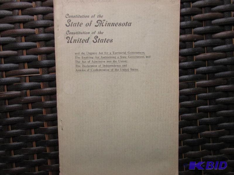 lot 155 image: 1899 Constitution of the United States and Constitution of Minnesota