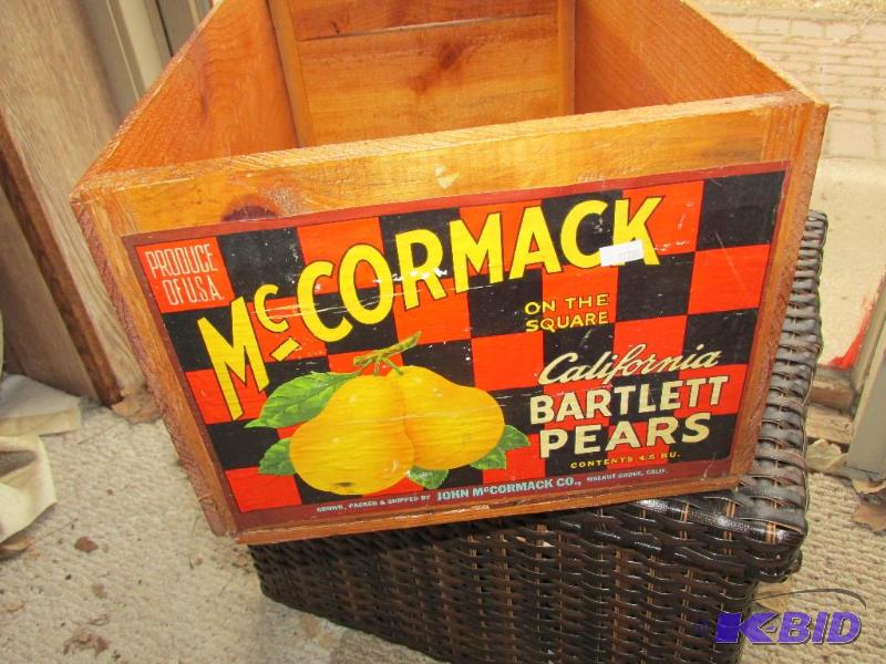 lot 187 image: Wooden Peach Box