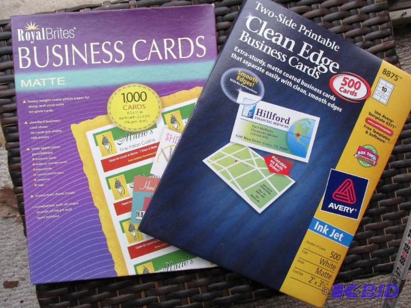 lot 191 image: Two Boxes of Business Cards