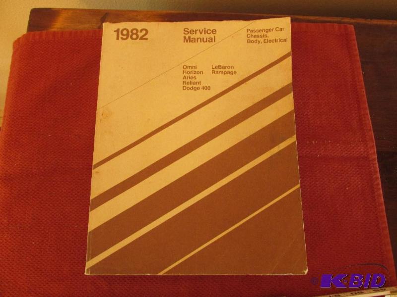 lot 84 image: 1982 Dodge Service Manual