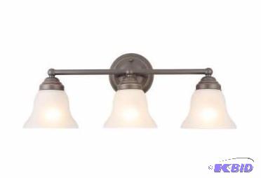 Hampton Bay 3-Light Oil Rubbed Bronze Vanity Light.  New in Box.  No Glass Shades.