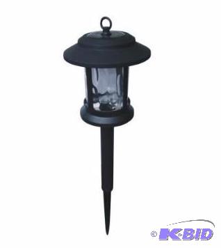Hampton Bay Solar LED Black Lantern Water Glass Pathway Lights (6-Pack) New in Box. All there.