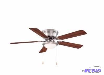 Hugger 52 in. Brushed Nickel Ceiling Fan.  New in Box.  All there.