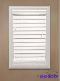 Home Decorators White 2-12 in. Premium Faux Wood Blind.  Custom Cut 22 x 64 New in Box.