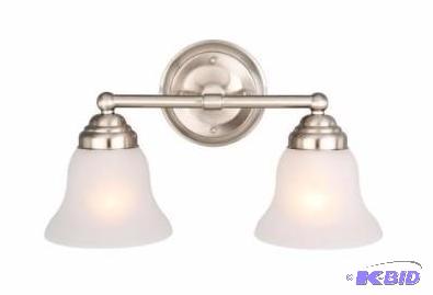 Hampton Bay Ashhursty 2 light Brushed Nickel Vanity Light.   New in Box.  All there.